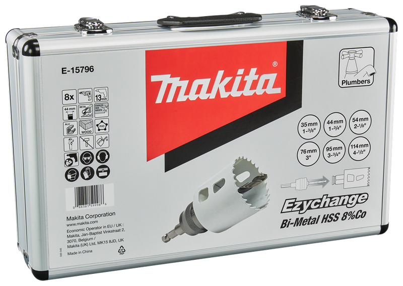 Accesorios Makita juego de sierra perforadora de 8 piezas para madera y metal - e-15796 e-15796