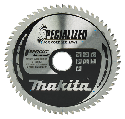 Accessori Makita lama per sega circolare in alluminio | efficiente | 185x30mm 60t 0g - e-16813 e-16813