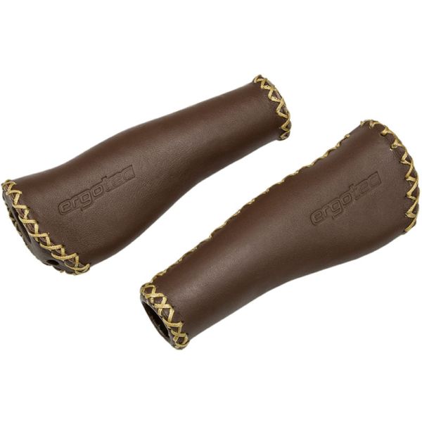 Ergotec Monaco Set maneja cuero 2x 135 mm de marrón