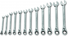 Set di chiavi combinate a cricchetto Expert by Facom | da 8 a 19 mm | 12 pezzi | e111106 - e111106