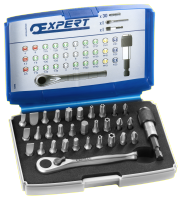 Expert by Facom Bits 1 Set portainserti e cricchetto da 4 | 32 pezzi | e131702 - e131702