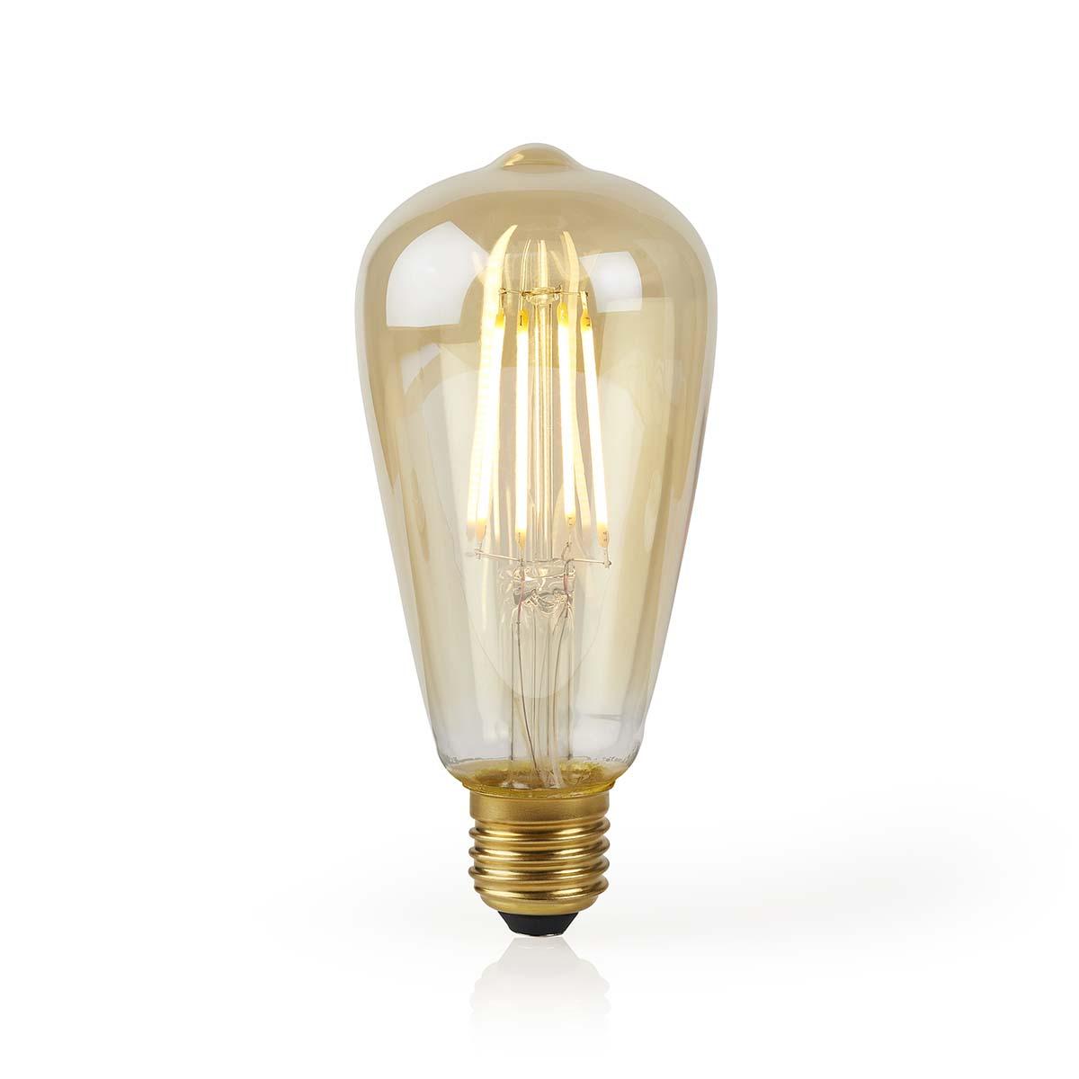 Nedis Wifilf10GDST64 Lampada LED Wi-Fi con filamento E27 ST64 5 W 500 LM