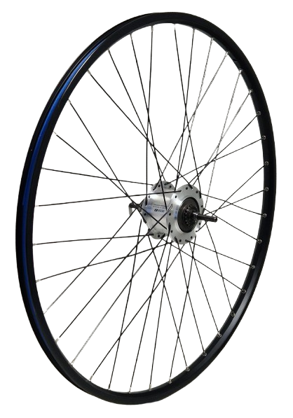 Ruota posteriore kgz kgz 28 pollici (622) bordo e parlano nexus nero 7 rb argento