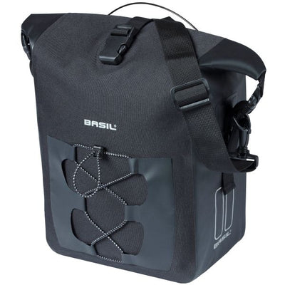 Basil tas navigator m enkel | mik studs | zwart 14l
