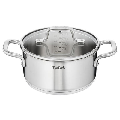 COCHUPARE TEFAL TEFAL VIRCUSO PAPPAPRA + LID GLASSI SILTER