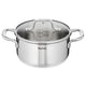COCHUPARE TEFAL TEFAL VIRCUSO PAPPAPRA + LID GLASSI SILTER