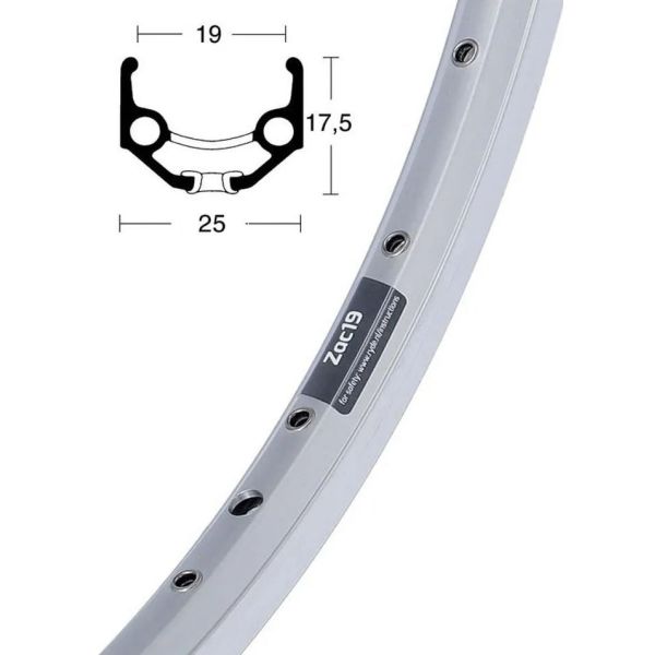 Cerchio Ryde zac 19 28 622*19c - argento