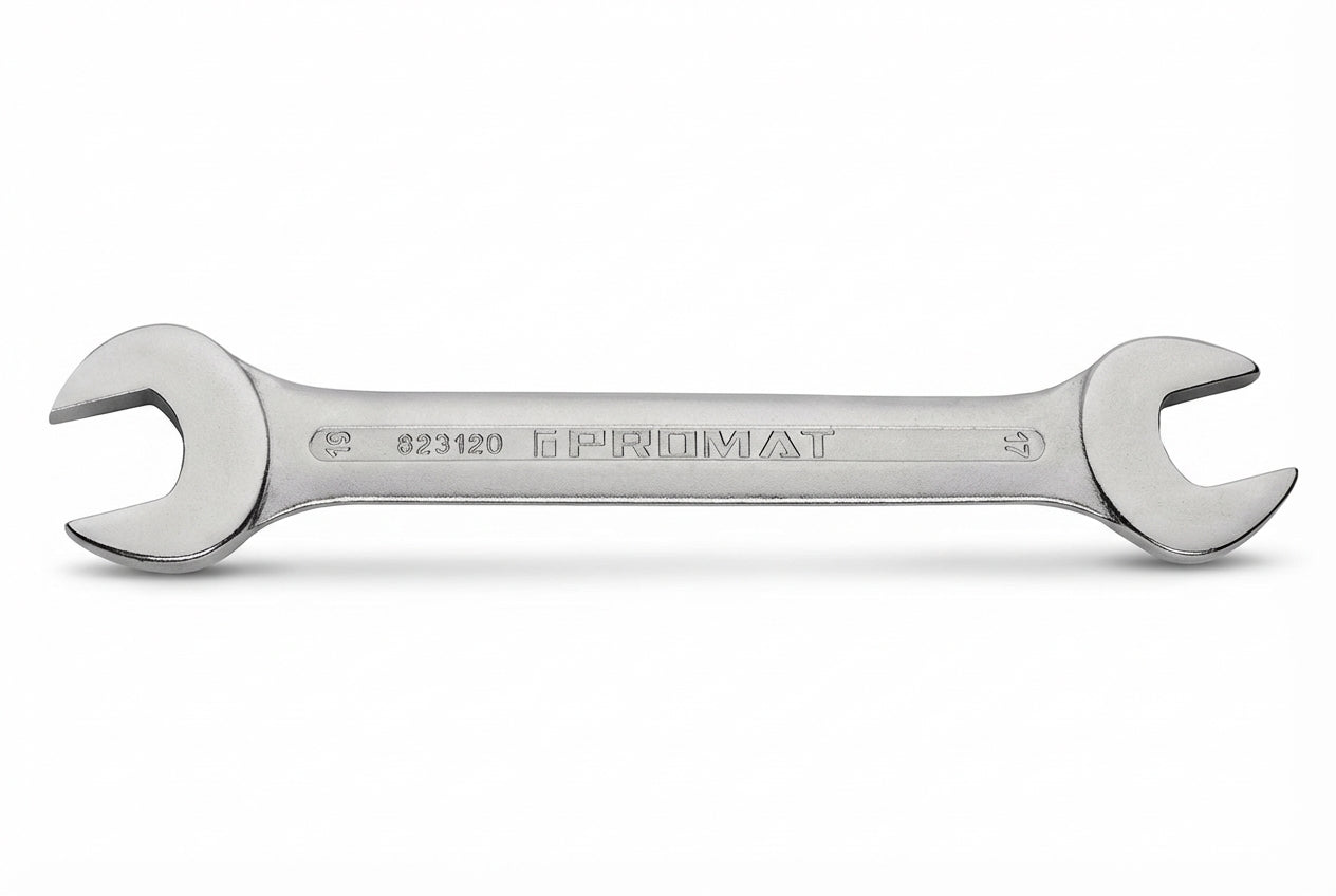 Promat tecwerk dubbele steeksleutel | 10 x 13 mm | lengte 172 mm | verchroomd - 4000823106
