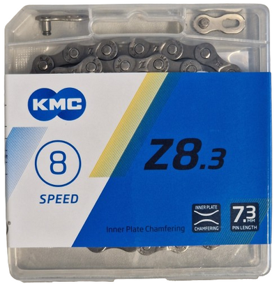 KM Z8.3 Cadena de bicicletas 8 Velocidad 1 2x3 32 114 Schakels Marrón gris en caja