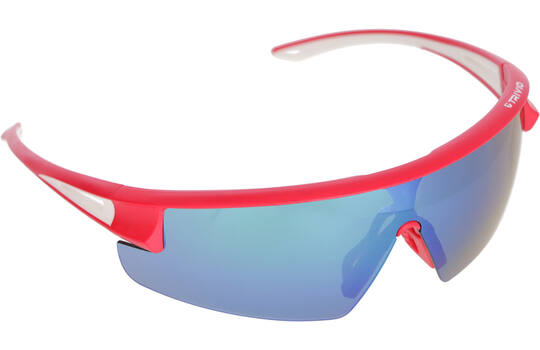 Trivio - occhiali da ciclismo Hadley rosso bianco con 2 lenti extra