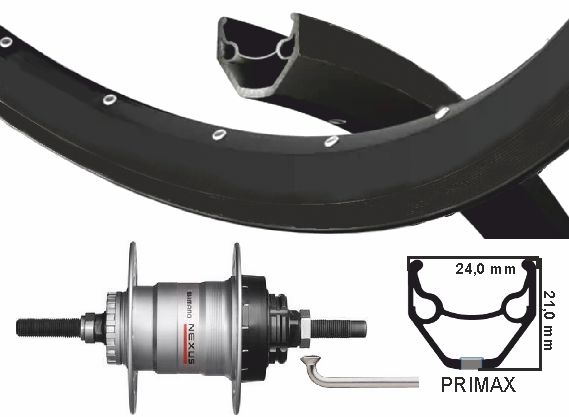 Ruota posteriore kgs da 28 pollici (622) Velg ZAC2000 Nero nexus 3 rollerbr