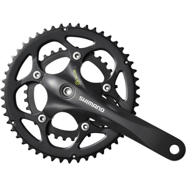 Shimano Crankset 2 x 9 Speed ​​Road FC-RS345 175 50-34T Octalink Black