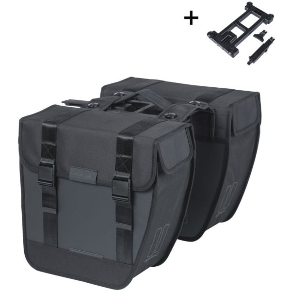 Basil Bicycle bag Double Tour Waterproof Black Mik 28L