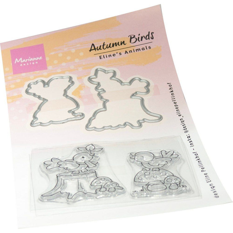 Marianne design • clear stamps dies eline's animals autumn birds