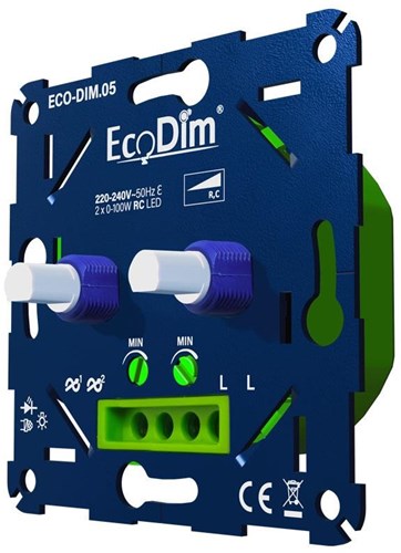 Dimmer LED eco duo 2-100w ecodim taglio di fase - 4355420