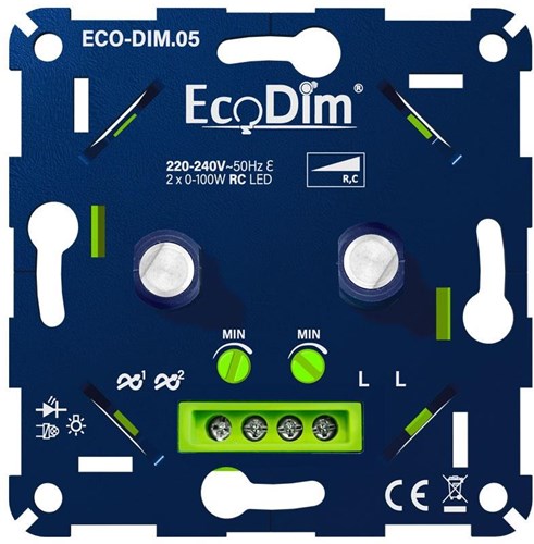 Dimmer LED eco duo 2-100w ecodim taglio di fase - 4355420