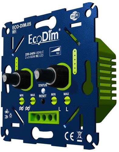 Dimmer eco LED duo WiFi 0-100w ecodim taglio di fase - 4355419