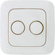 Enzo ecodim afdekraam busch jaeger wit voor duo led dimmer 4355420 - 4355438