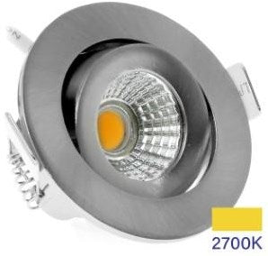 Foco empotrable LED Ecodim 5w 2700k 62mm 60° redondo orientable acero lijado - led4840
