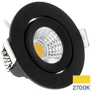 Foco empotrable LED Ecodim 5W 2700K 62mm 60° redondo orientable negro - LED4835