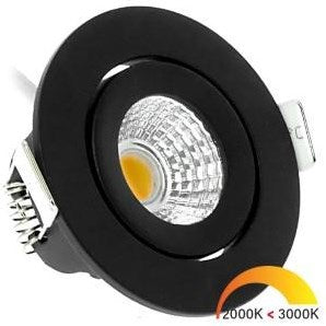 Ecodim Faretto da incasso LED 5W dimtowarm 62mm tondo orientabile 36° nero - LED4735