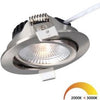 Enzo ecodim led inbouwspot 5w dimtowarm 85mm 36gr rond verstelbaar geschuurd staal - led4720