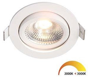 Ecodim Faretto da incasso LED 5W dimtowarm 85mm tondo orientabile 36° bianco - LED4700