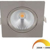 Ecodim Faretto da incasso LED 5W dimtowarm 85mm quadrato orientabile 36° acciaio sabbiato - led4770