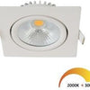 Foco empotrable LED Ecodim 5W dimtowarm 85mm 36° cuadrado orientable blanco - LED4750