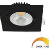 Ecodim Faretto da incasso LED 5W dimtowarm 85mm quadrato orientabile 36° nero - LED4760