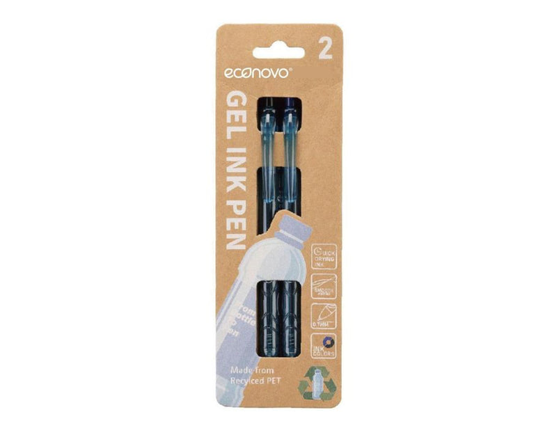 Econovo Gelpenn blu e nero 0,7 mm 2 pezzi