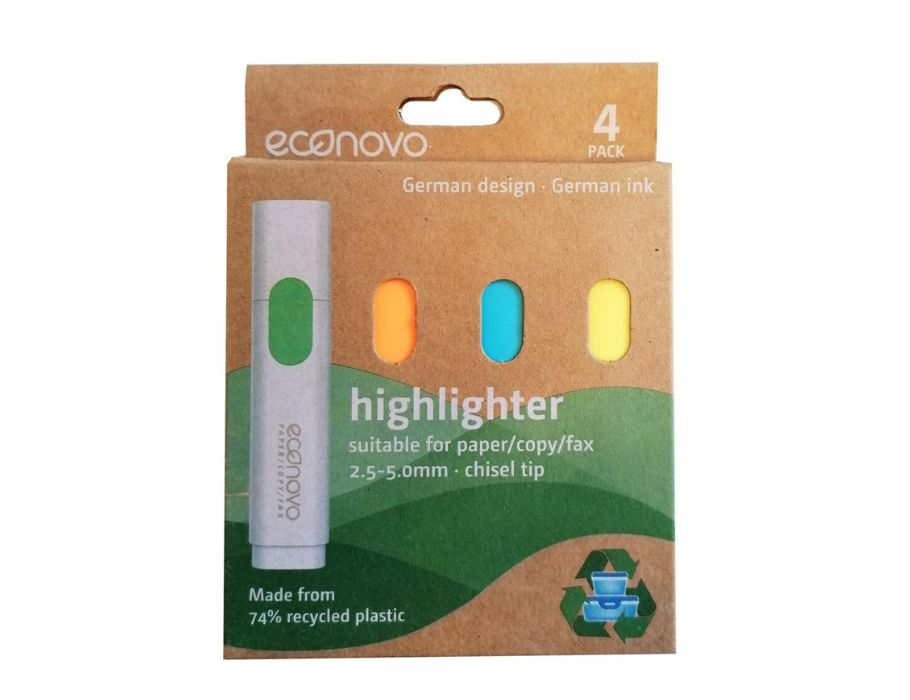 ECONOVO Contrassegna Penne Recyled Plastic 4 pezzi