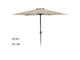 Pro garden parasol 3 meter met draaimechanisme ecru