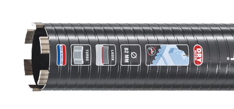 Punta diamantata laser Carat per calcestruzzo secco | ø182x300x5 4 unc – ed18230020