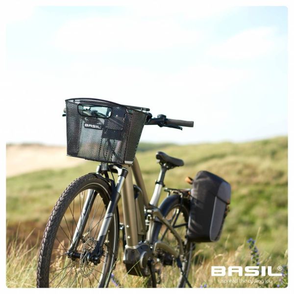 Zaino per biciclette di basile miglia - borsa per biciclette grigio multifunzionale per donne uomini - 17L - gancio -on sistema