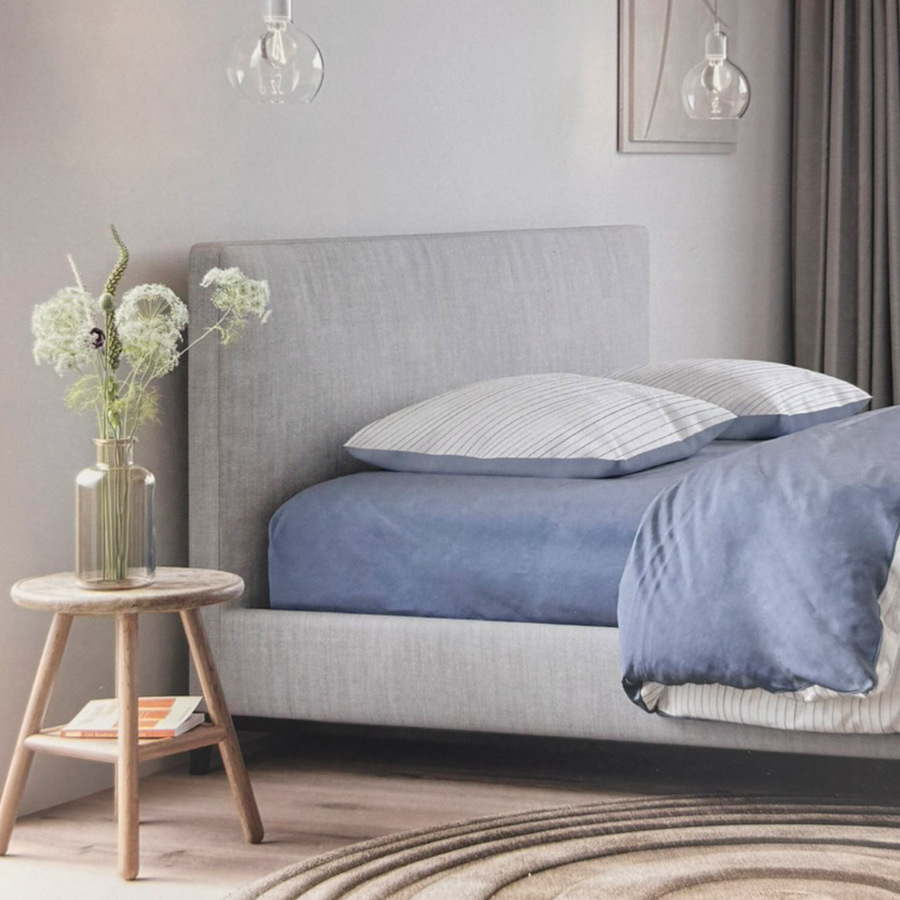 Accogliente lenzuolo con angoli in jersey Eden allure blu 160 x 200 cm