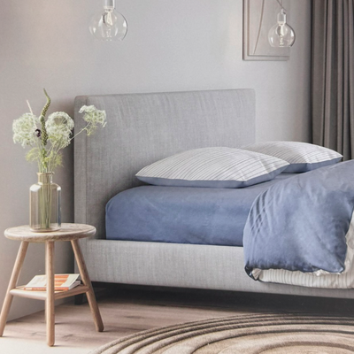 Accogliente lenzuolo con angoli in jersey Eden allure blu 160 x 200 cm