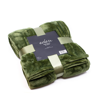 Cosy eden franela a cuadros verde oliva 130x180cm