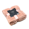 Accogliente plaid eden in flanella rosa130x180 cm