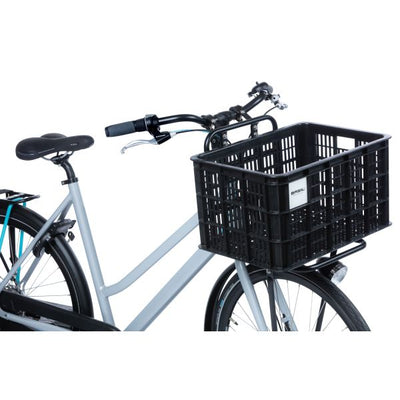 Basil Fietskrat L - Grande - 40 litros - Negro