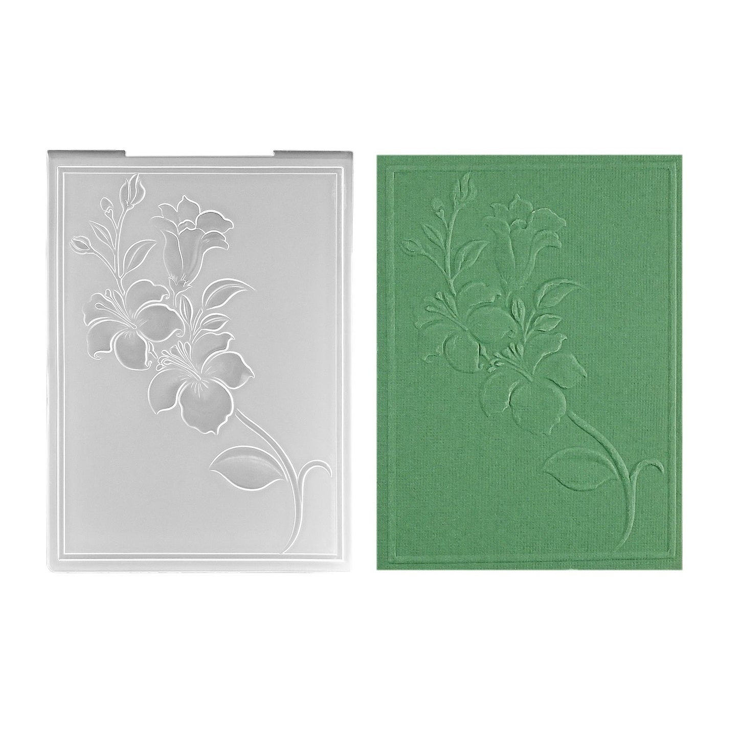 La scelta di Nellie • Cartella con ramo di fiori in rilievo 3D 10,5x14,8 cm