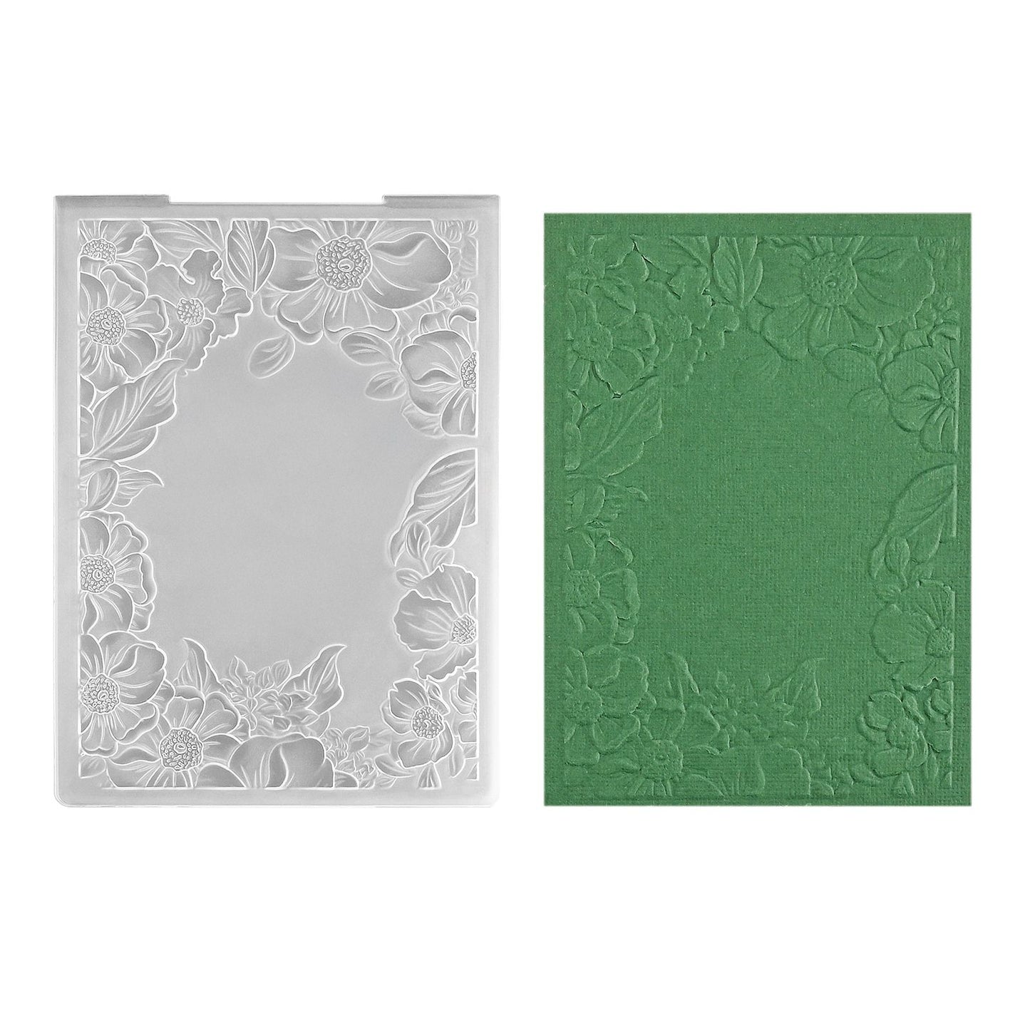 La scelta di Nellie • Cartella con cornice in rilievo 3D fiori 10,6x15 cm