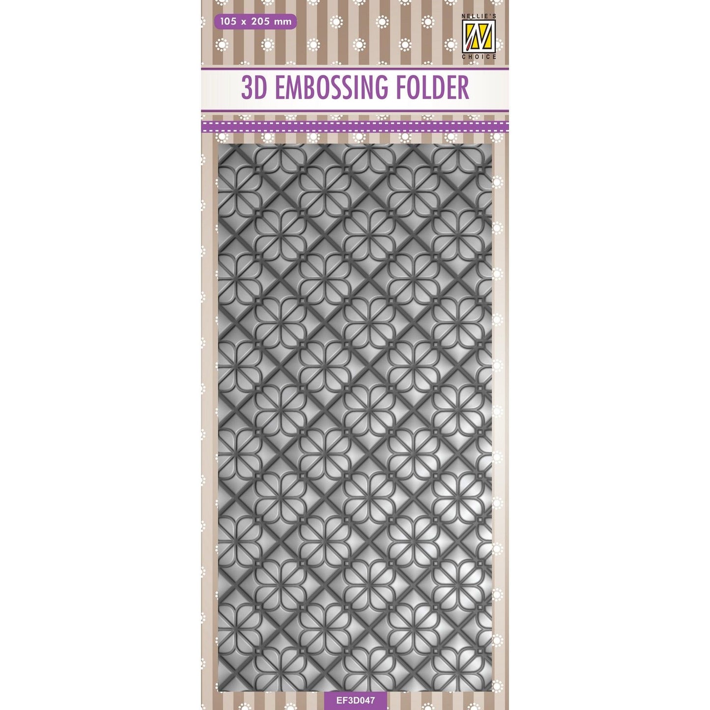 La scelta di Nellie • Cartella per embossing 3D sfondo fiori 10,5x20,5 cm