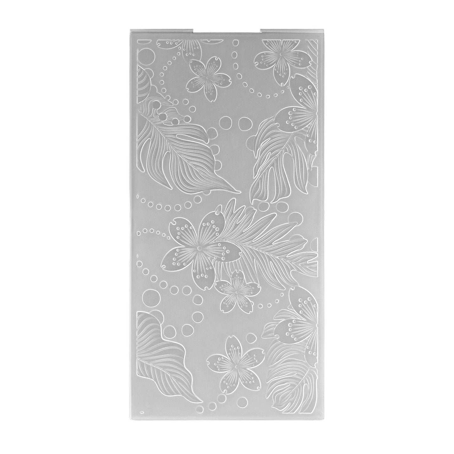 La scelta di Nellie • Cartella per embossing 3D sfondo foglie e fiori 10,5x20,5 cm
