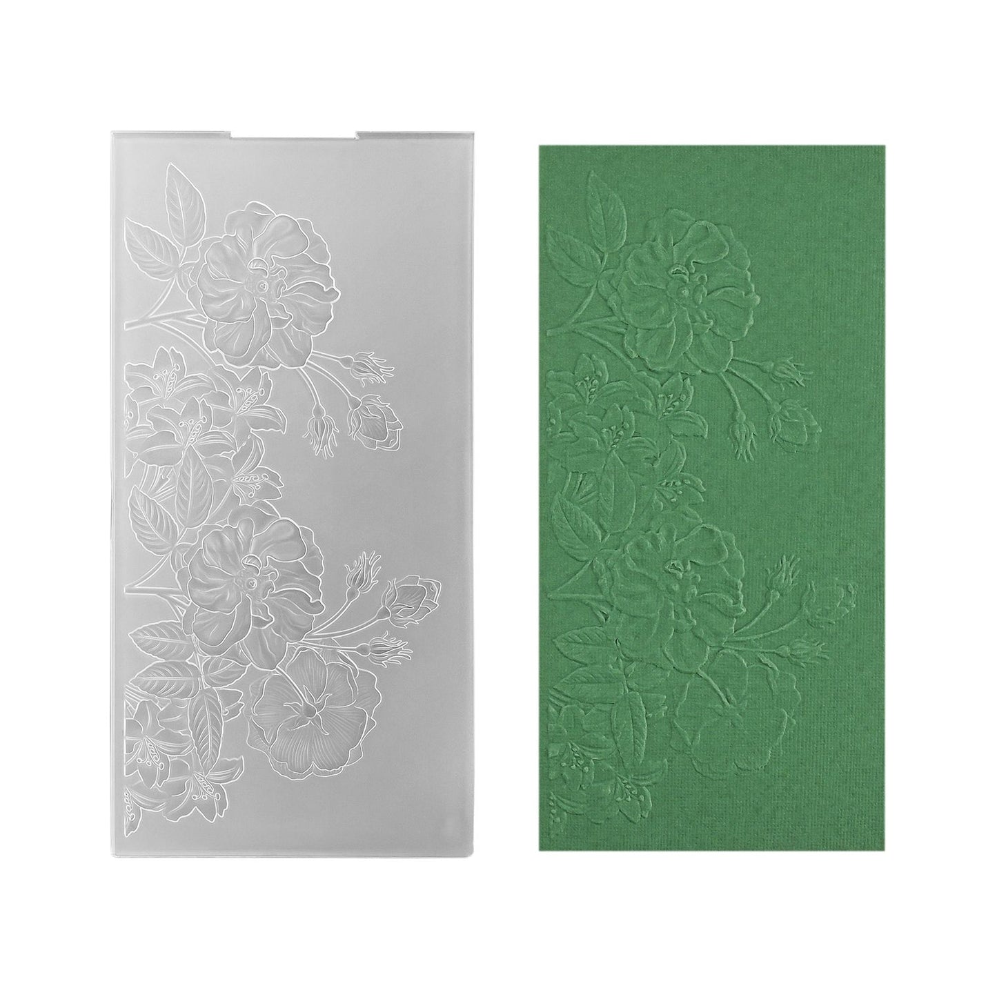 Nellie's choice • 3d embossing folder achtergrond wilde rozen 10,5x20,5cm