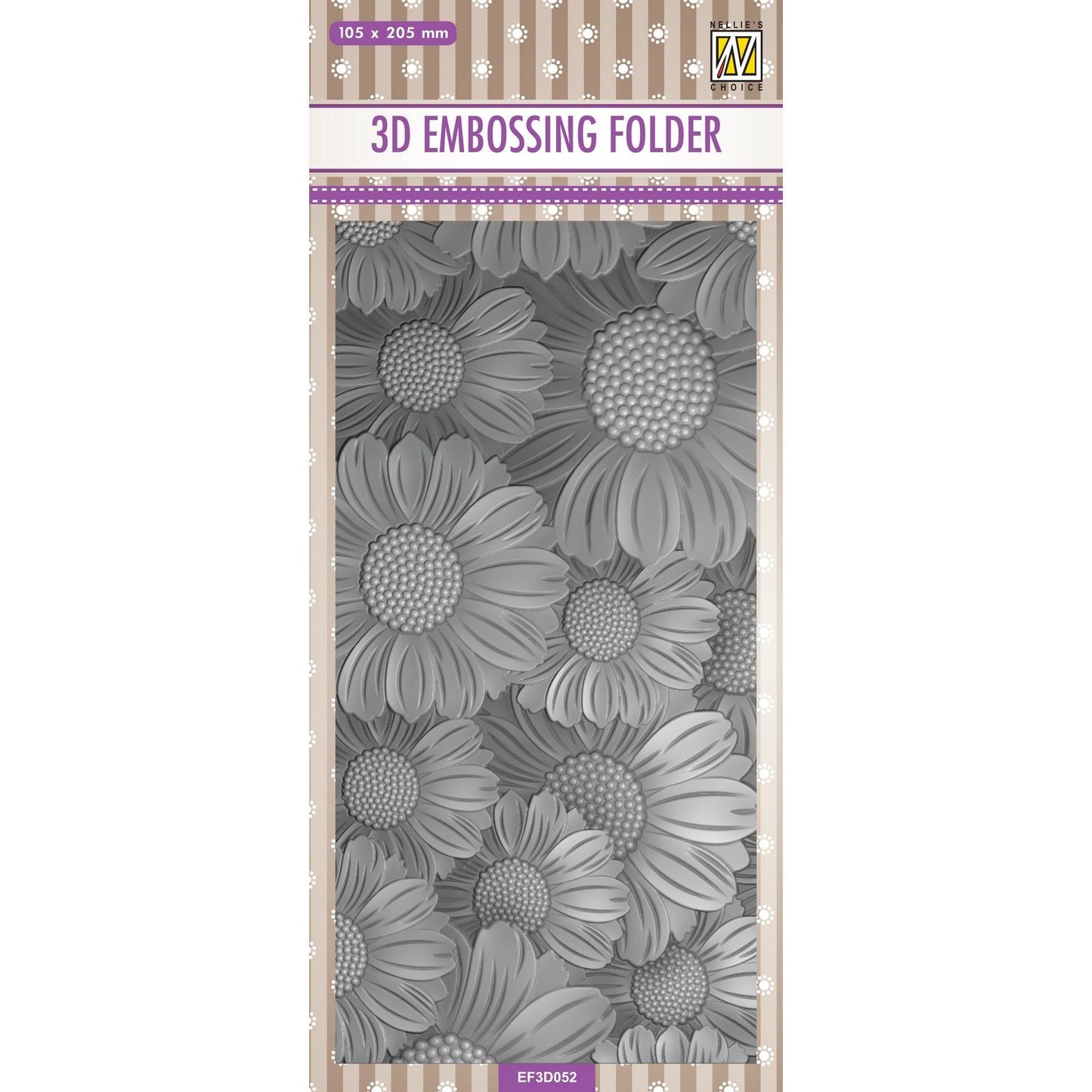 La elección de Nellie • Carpeta con relieve 3D fondo caléndula 10,5x20,5cm
