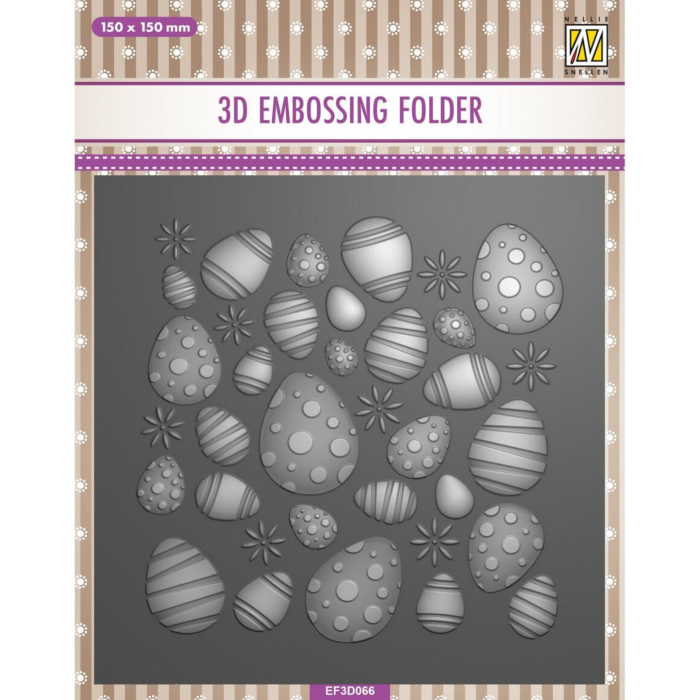 La elección de Nellie • Fondo de carpeta con relieve 3D Huevos de Pascua 15x15cm