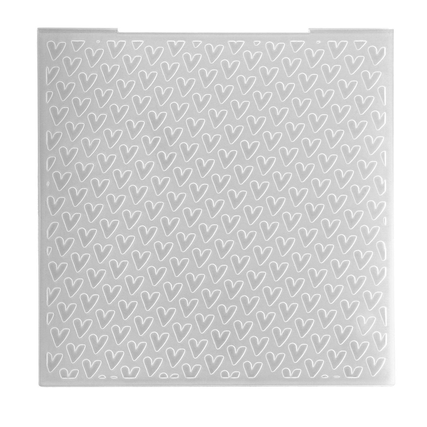 La scelta di Nellie • Cartella per embossing 3D con sfondo cuori 15x15 cm