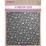 Nellie's choice • 3D embossing folder background leopard 15x15cm - afbeelding 1