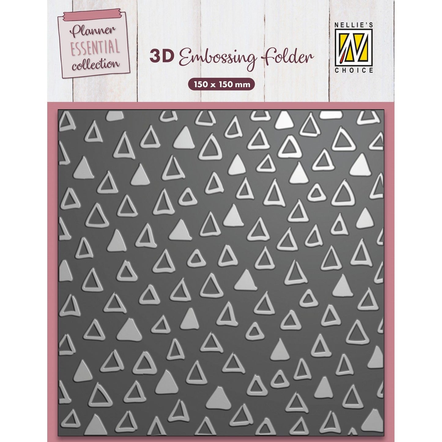 La elección de Nellie • Carpeta de relieve 3D fondo triángulos 15x15cm